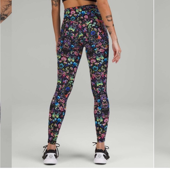 Lululemon Swift Speed High - Rise Tight 28" Flowerscope black Multi -Size 8 - Picture 2 of 16